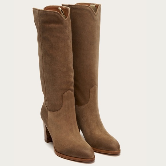 FRYE June Tall beige suede boots! Size 8.5!! NWOT! - Picture 3 of 7